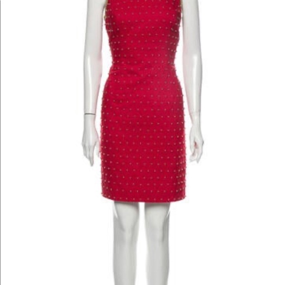 Carmen Marc Valvo Sheath Crew Neck Dress - Picture 11 of 13